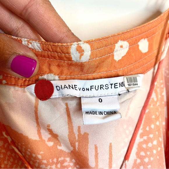 Diane Von Furstenberg “Gilmore Oasis” silk dress 🧡 - Picture 3 of 16